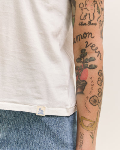 Merz b. Schwanen Crew T-Shirt, Organic Pima Cotton, White