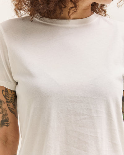 Merz b. Schwanen Crew T-Shirt, Organic Pima Cotton, White