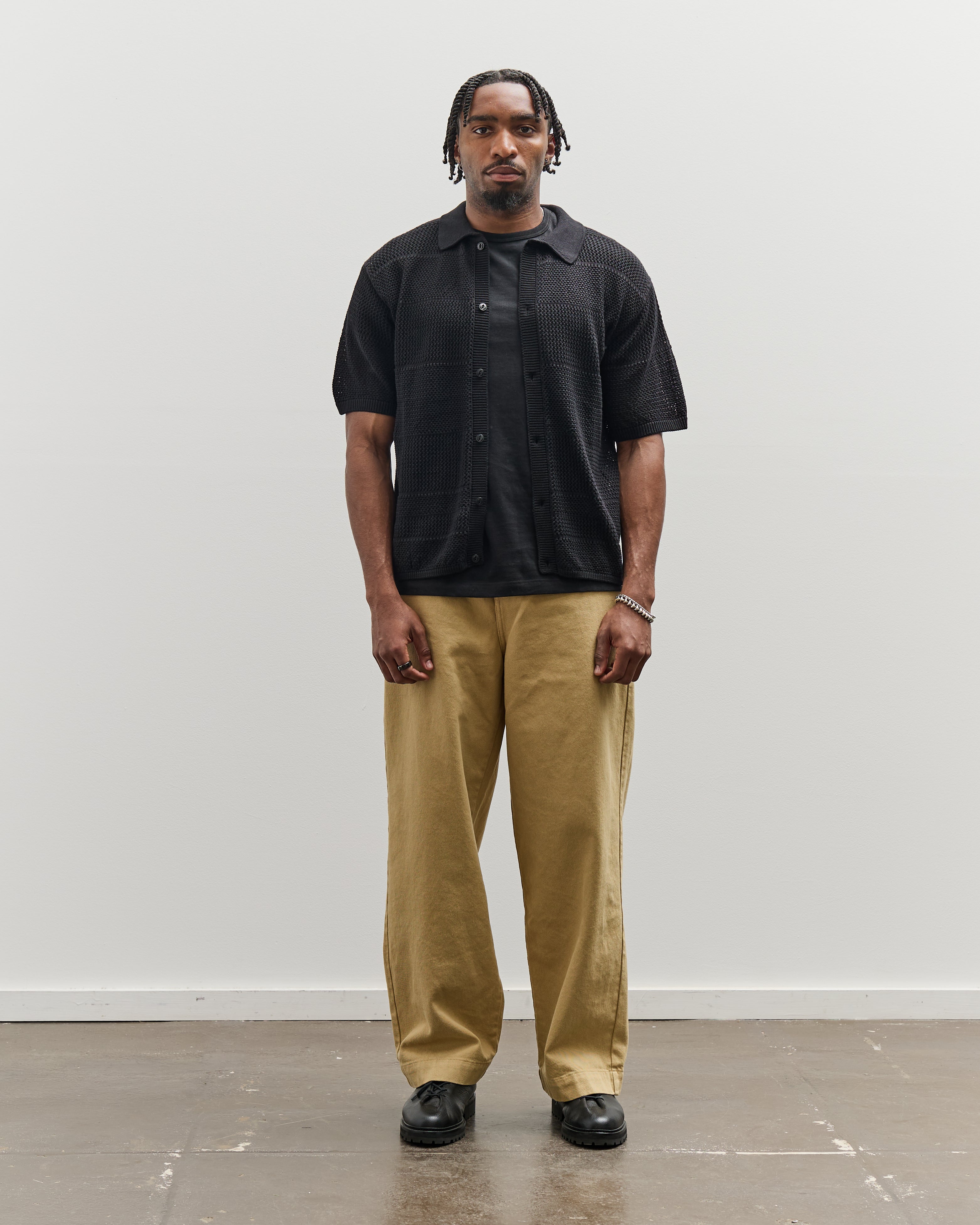 Merz b. Schwanen Crochet Shirt, Black – Glasswing