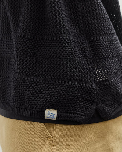 Merz b. Schwanen Crochet Shirt, Black