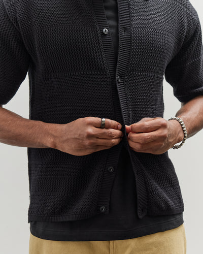 Merz b. Schwanen Crochet Shirt, Black