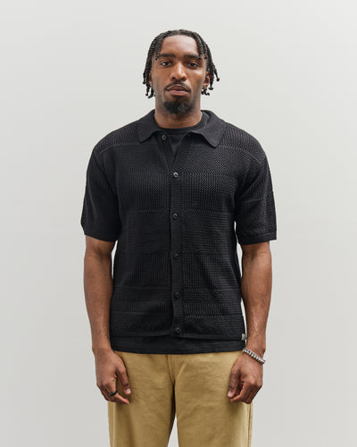 Merz b. Schwanen Crochet Shirt, Black