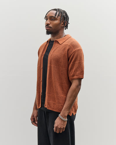 Merz b. Schwanen Crochet Shirt, Caramel