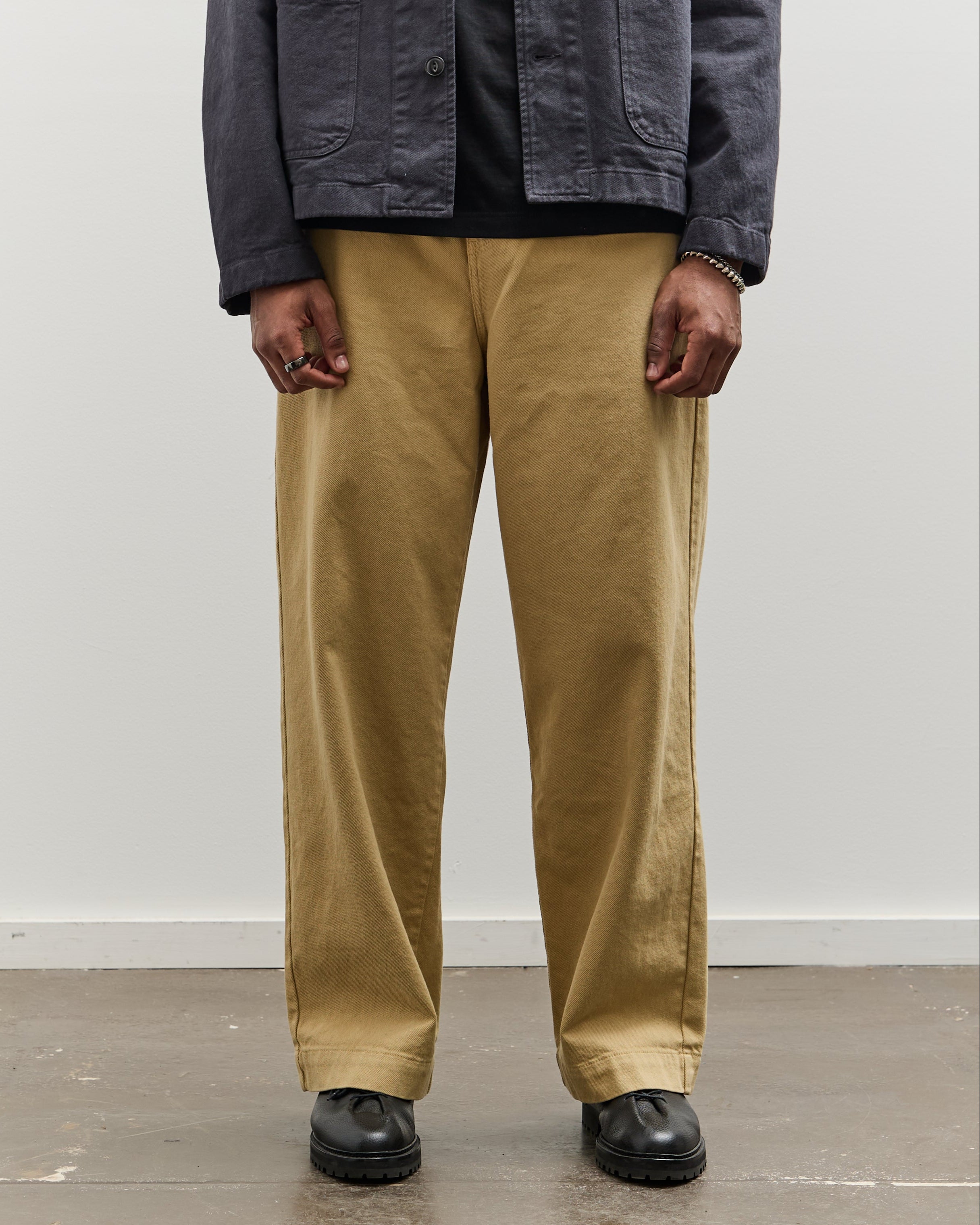 Merz b. Schwanen Unisex High Rise Chino, Light Khaki – Glasswing