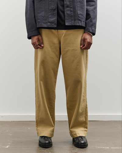 Merz b. Schwanen Unisex High Rise Chino, Light Khaki