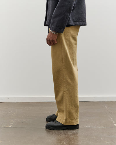 Merz b. Schwanen Unisex High Rise Chino, Light Khaki