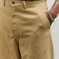 Merz b. Schwanen Unisex High Rise Chino, Light Khaki