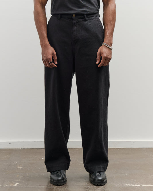 Merz b. Schwanen Unisex High Rise Chino, Black