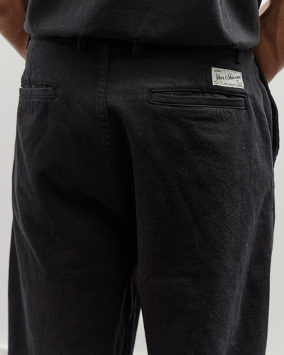 Merz b. Schwanen Unisex High Rise Chino, Black