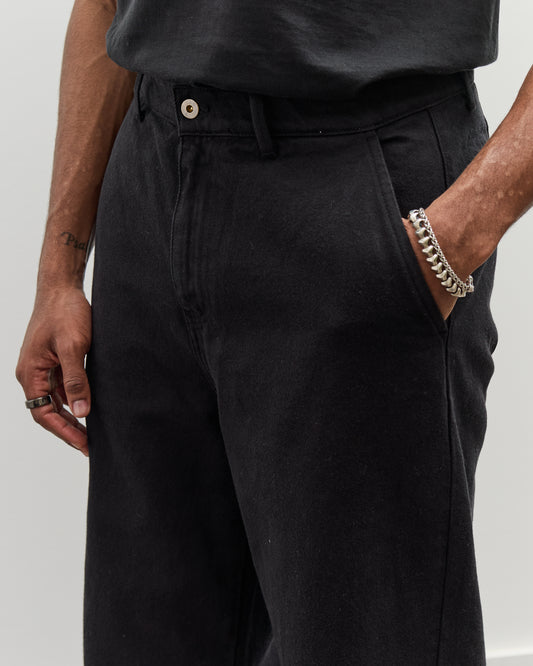 Merz b. Schwanen Unisex High Rise Chino, Black