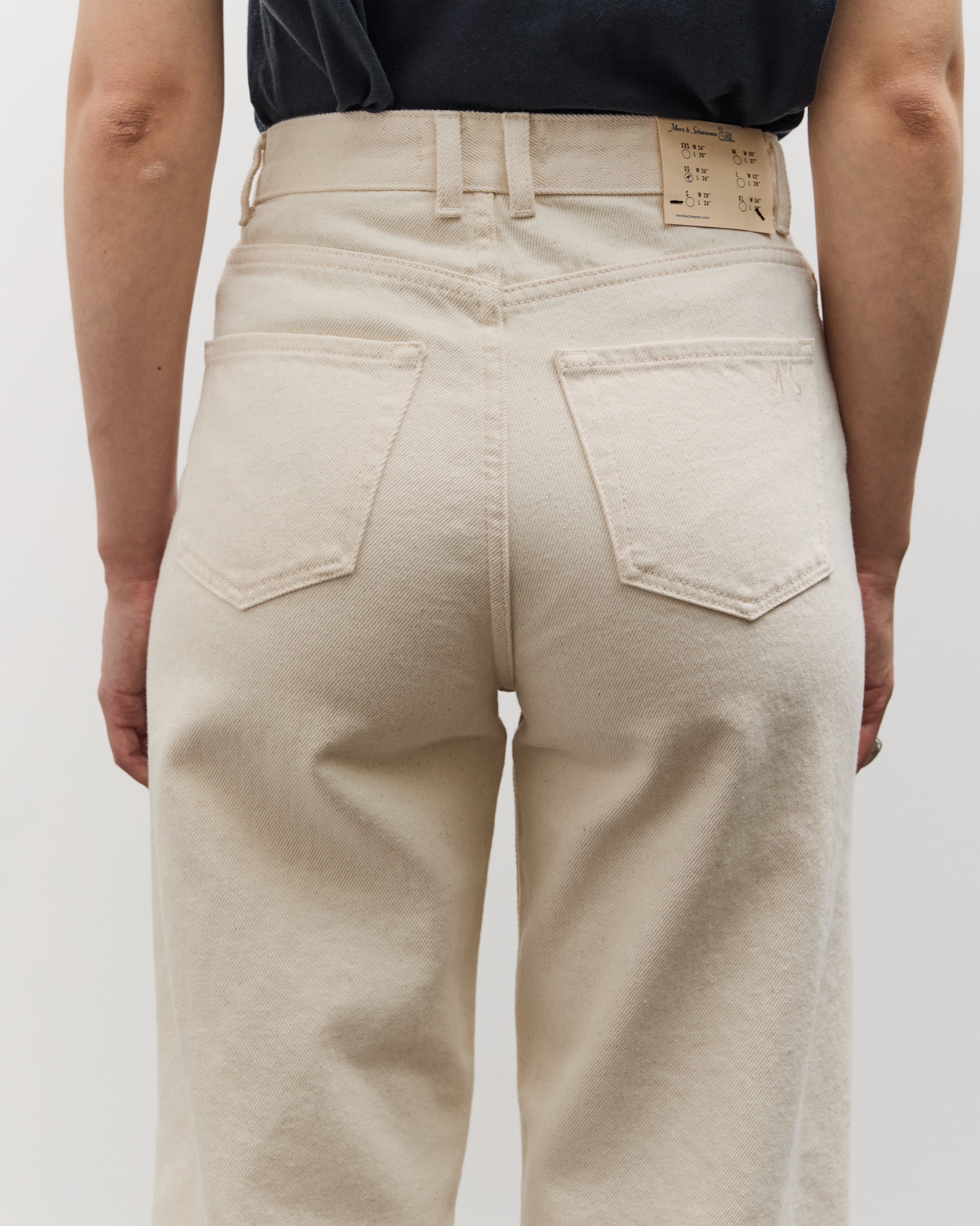 Merz b. Schwanen 1930's Barrel Fit Pants, Nature – Glasswing
