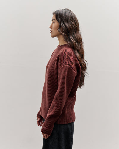 Merz b. Schwanen Crew Neck Pullover, Bark Brown