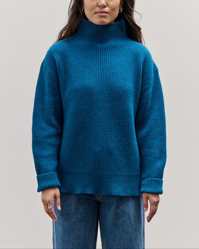 Merz b. Schwanen Turtleneck Pullover, Carbon Blue