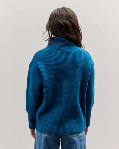 Merz b. Schwanen Turtleneck Pullover, Carbon Blue