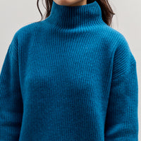 Merz b. Schwanen Turtleneck Pullover, Carbon Blue