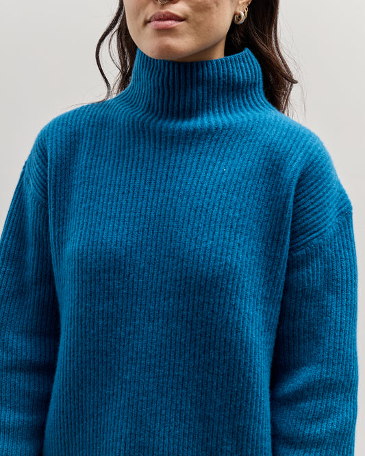 Merz b. Schwanen Turtleneck Pullover, Carbon Blue