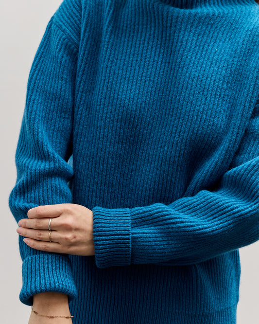 Merz b. Schwanen Turtleneck Pullover, Carbon Blue