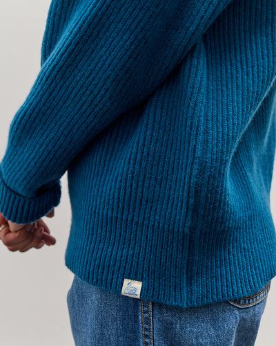 Merz b. Schwanen Turtleneck Pullover, Carbon Blue