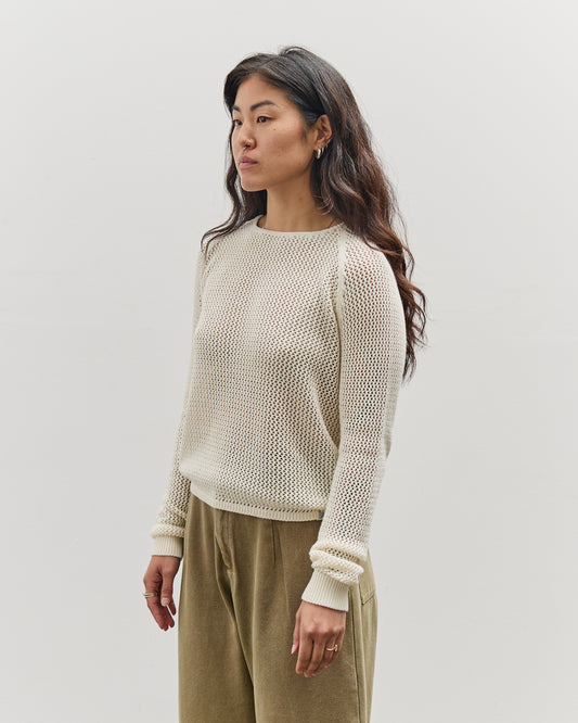 Merz b. Schwanen Crochet Knit Pullover, Nature