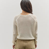 Merz b. Schwanen Crochet Knit Pullover, Nature