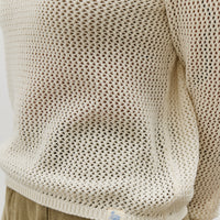 Merz b. Schwanen Crochet Knit Pullover, Nature