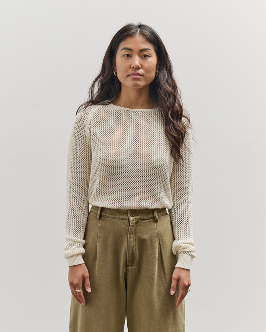 Merz b. Schwanen Crochet Knit Pullover, Nature