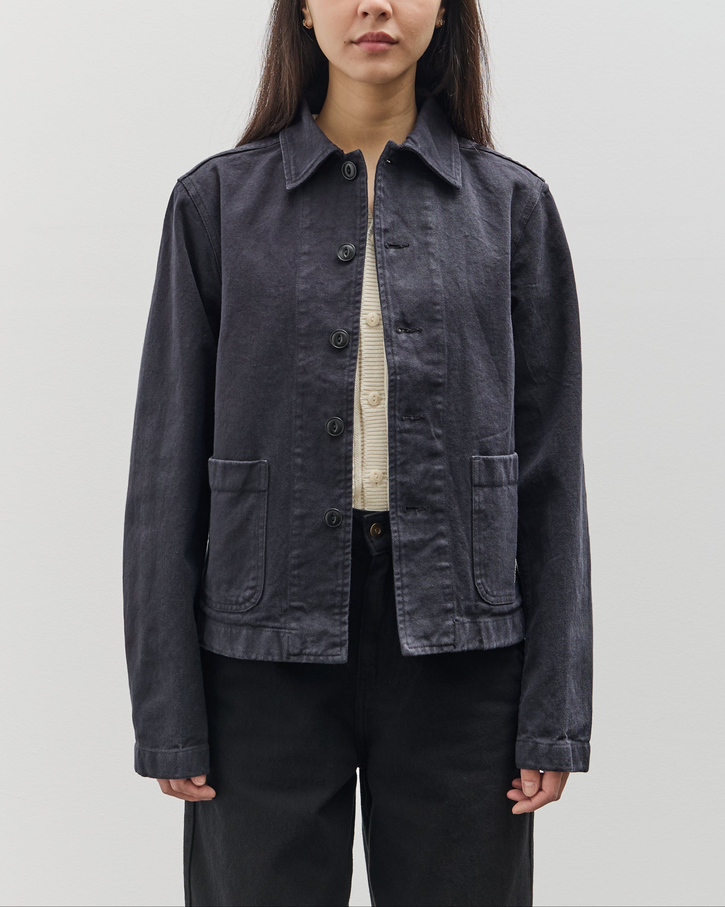 Merz b. Schwanen Cropped Jacket, Charcoal – Glasswing