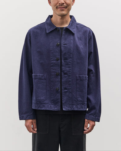 Merz b. Schwanen Unisex Cropped Jacket, Ink Blue