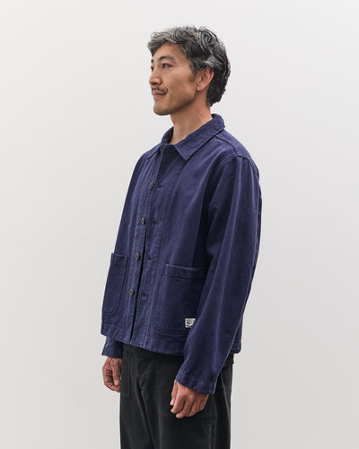 Merz b. Schwanen Unisex Cropped Jacket, Ink Blue