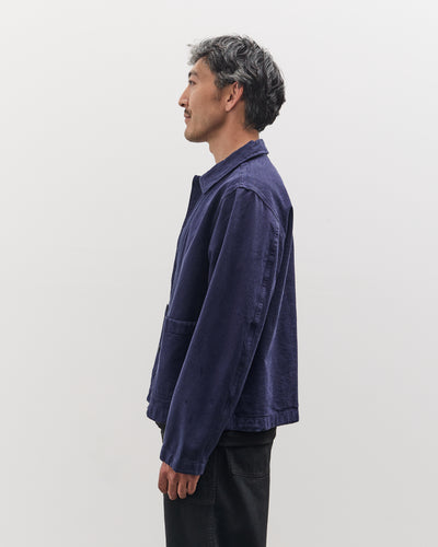 Merz b. Schwanen Unisex Cropped Jacket, Ink Blue