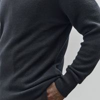 Merz b. Schwanen Ribbed Pullover, Deep Black