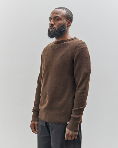 Merz b. Schwanen Ribbed Crewneck Pullover, Coffee