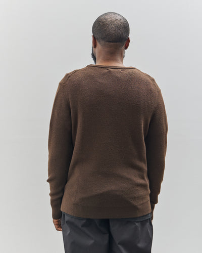 Merz b. Schwanen Ribbed Crewneck Pullover, Coffee