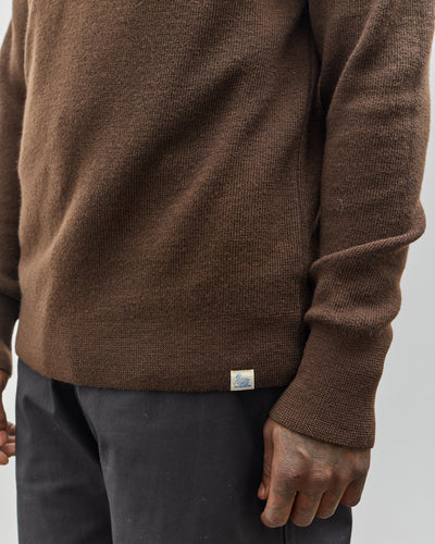 Merz b. Schwanen Ribbed Crewneck Pullover, Coffee