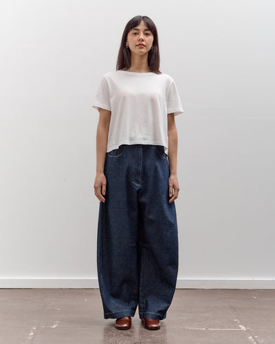 Merz b. Schwanen Soft Pima Cotton Cropped Women's T-Shirt, White