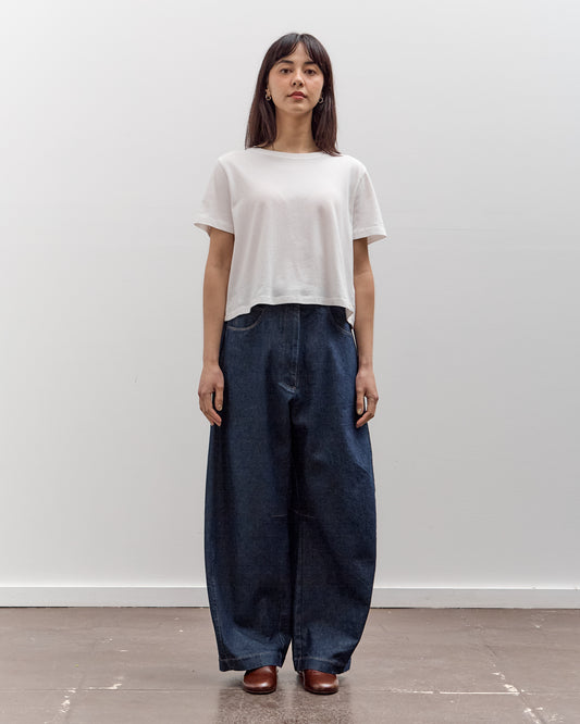 Merz b. Schwanen Soft Pima Cotton Cropped Women's T-Shirt, White