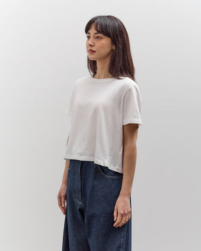 Merz b. Schwanen Soft Pima Cotton Cropped Women's T-Shirt, White
