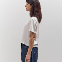 Merz b. Schwanen Soft Pima Cotton Cropped Women's T-Shirt, White