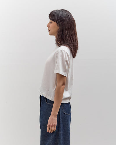 Merz b. Schwanen Soft Pima Cotton Cropped Women's T-Shirt, White