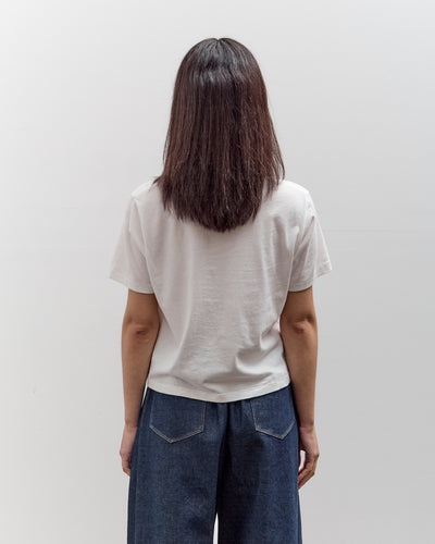 Merz b. Schwanen Soft Pima Cotton Cropped Women's T-Shirt, White