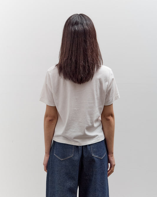 Merz b. Schwanen Soft Pima Cotton Cropped Women's T-Shirt, White