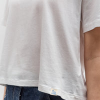 Merz b. Schwanen Soft Pima Cotton Cropped Women's T-Shirt, White