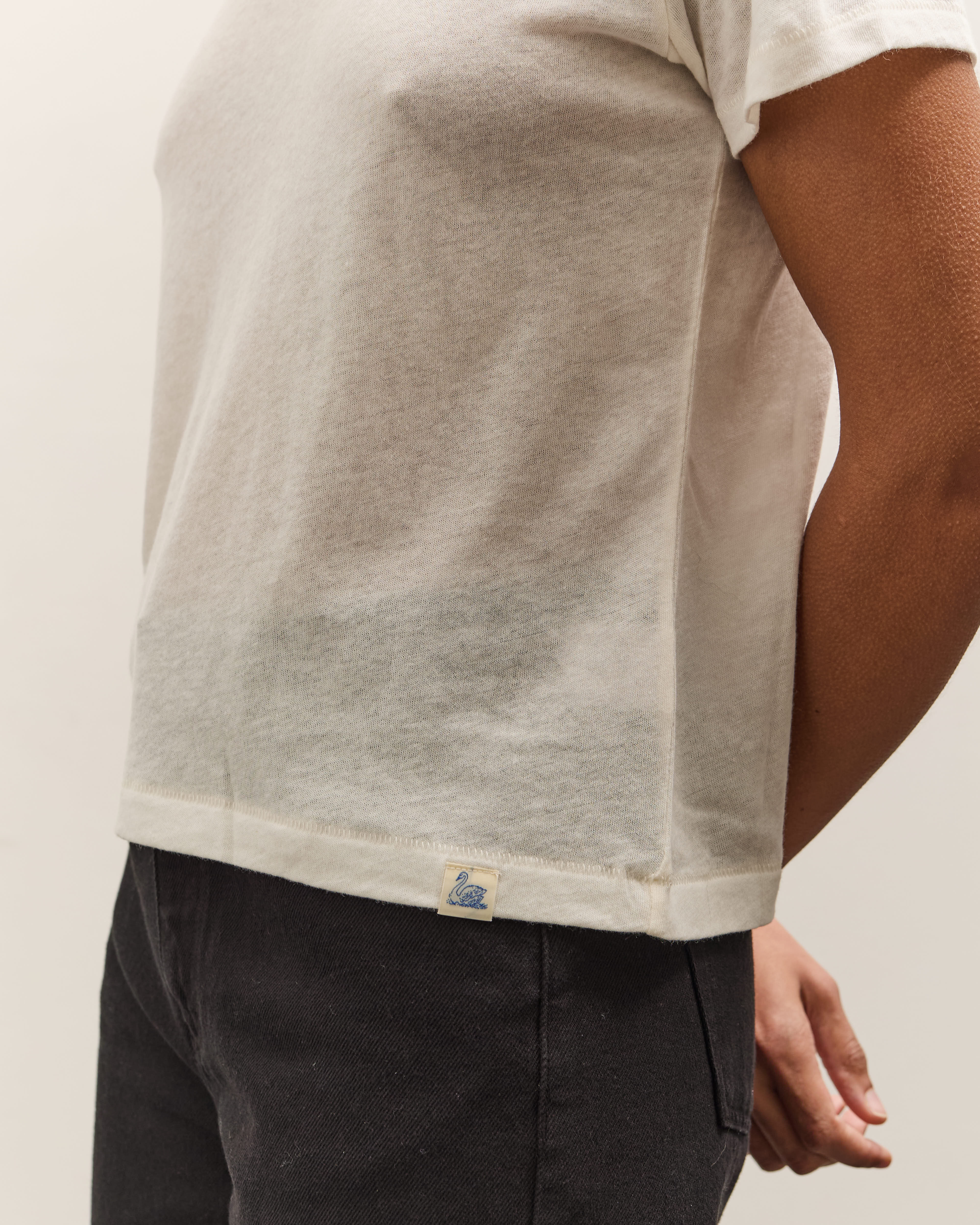Cotton-Cashmere T-Shirt, Nature – Glasswing