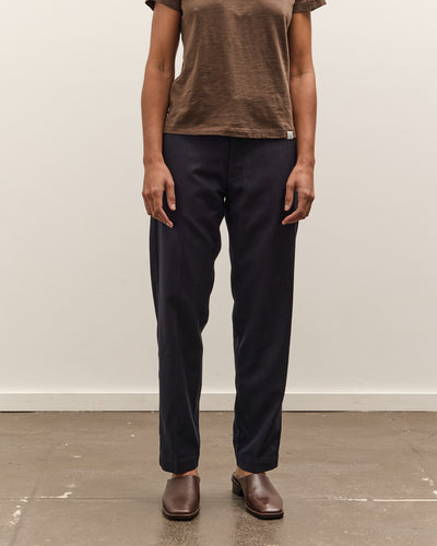 Merz b. Schwanen 1955s Refined Wool Cotton Chino Pant, Dark Navy