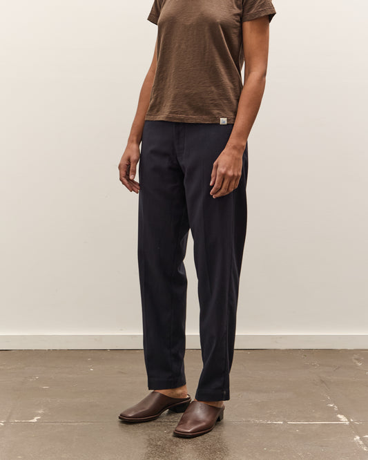 Merz b. Schwanen 1955s Refined Wool Cotton Chino Pant, Dark Navy