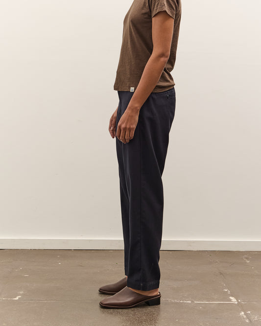 Merz b. Schwanen 1955s Refined Wool Cotton Chino Pant, Dark Navy