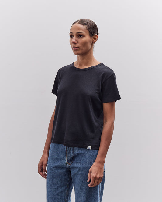 Merz b. Schwanen Cotton-Cashmere T-Shirt, Deep Black