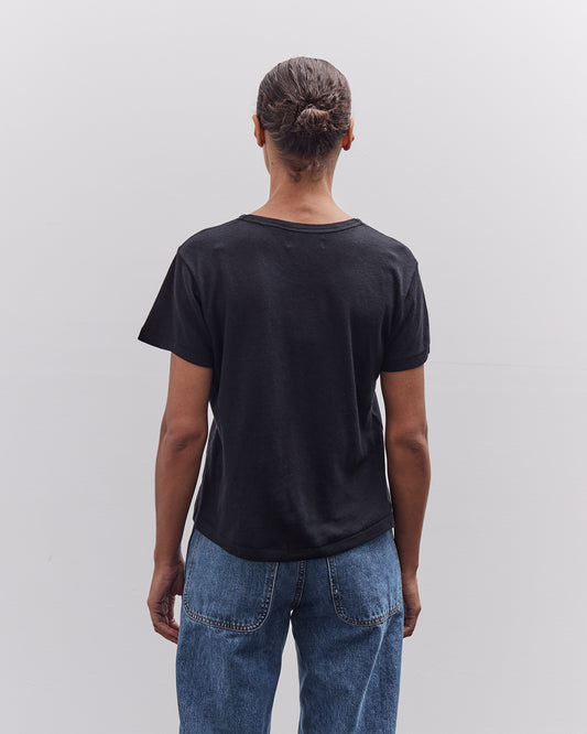 Merz b. Schwanen Cotton-Cashmere T-Shirt, Deep Black