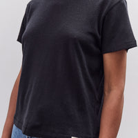 Merz b. Schwanen Cotton-Cashmere T-Shirt, Deep Black