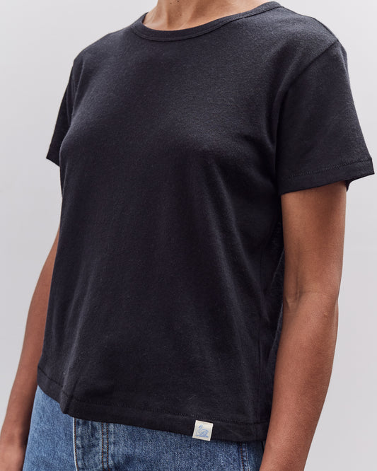 Merz b. Schwanen Cotton-Cashmere T-Shirt, Deep Black